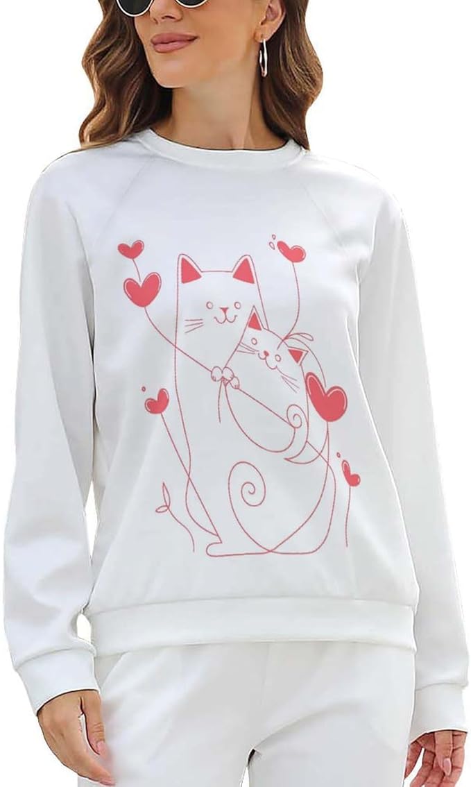 Womens Long Sleeve Tops Y2k Japanese Art Print Sweatshirts Fall Pullover for Women Crewneck Vintage Shirts Boho Tops