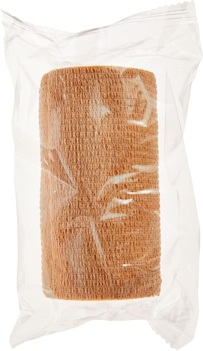 Juvale Elastic Bandage Wrap Self-Adherent Cohesive Tape 6 Rolls - Elastic Cohesive Tape with Stretchable Support - Breathable Vet Wrap for Wrist, Swelling, Sports, Tattoo (4 in x 5 Yds)