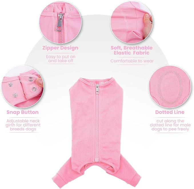 Nanaki Dog Wound Care Shirt, Leg Sleeves to Stop Licking Rear Leg and Abdomen, Surgery Suit for Female Spay, Onesie for Surgery Female, Surgical Recovery Suit Wound Heal Clothes