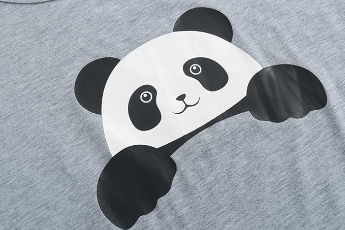 YIJIU Women's Summer Cute Cartoon Print Top and Pant Pajama Set Lounge Sleepwear