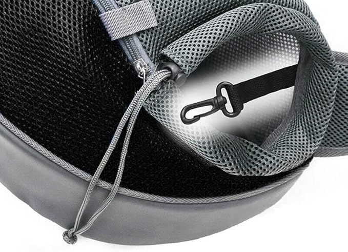 Kucehiup Pet Sling Carrier for Small Dogs Cats Breathable Mesh Travelling Hands-Free Puppy Backpack(Fits Approximately 3 lbs to 6 lb Pets)(Black)