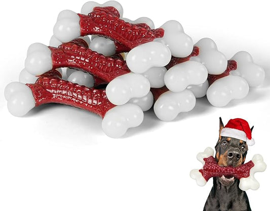 6-Pack Tough Dog Toys, Toys for Aggressive Chewers Large Breed, Chew Dogs, Bone Toy Nylon Dogs Almost Indestructible