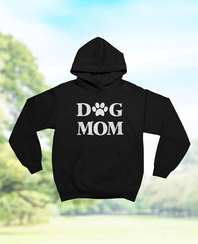 Tstars Dog Mom Hoodie for Women and Teen Girls - Dog Lover Hoodies with Paw Print - Gift for Fur Moms and Pet Owners