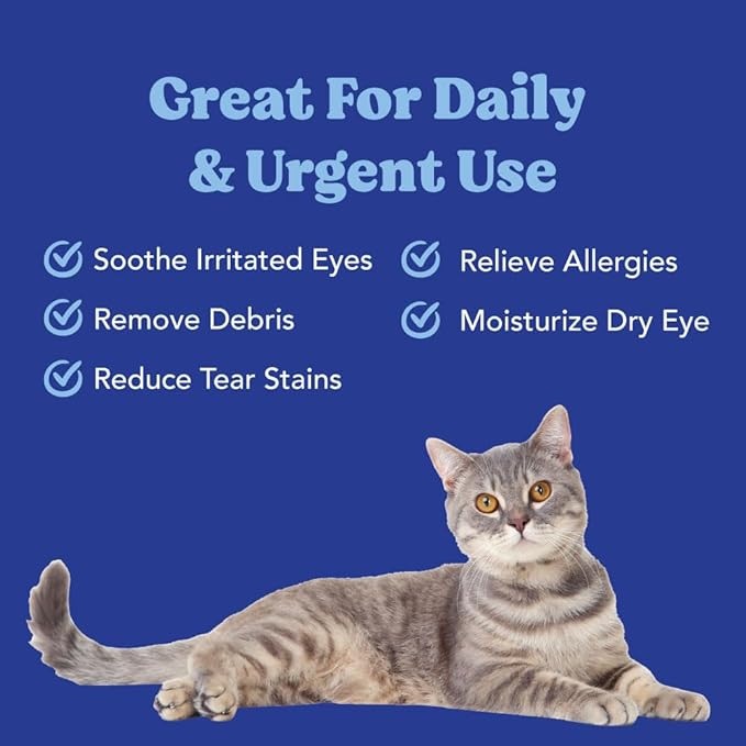 ANGELS' EYES Multi-Purpose Sterile Eye Wash 4 oz Eye Cleaner and Rinse, Tear Stain Reducer for Allergies, Debris, Mucus, Irritation and Weepy Eyes for All Dogs with Boric Acid