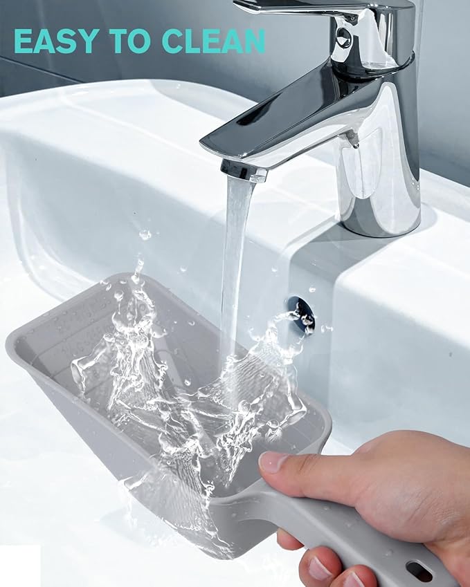 2 Cup Dog Food Scoop(2 Pack), Plastic Pet Food Scoop with Measuring Lines for Accurate Pet Food Portions,Dishwasher Safe (Gray)