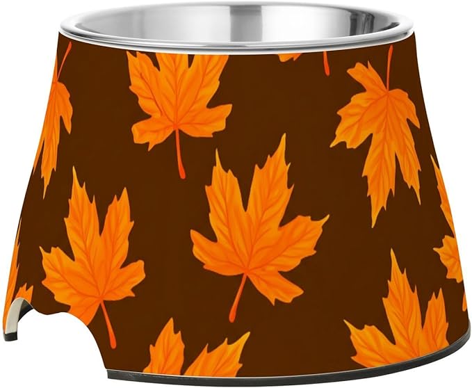 Dog Bowls Plant Brown Stainless Steel Dog & Cat Bowls for Pets Puppy Essentials Pet Supplies 2303043