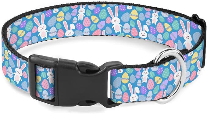 Easter Rabbit Bunny Colorful Eggs Dog Collars Soft Adjustable Collar Strap for Small Medium Large Dogs Cats Pet