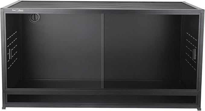 Reptile Terrarium 40''x16''x16'' ToxiRium Large PVC Reptile Enclosure 44 Gallons with 12'' Height Cabinet for Bearded Dragon Gecko Lizard Snake, Wide Breeding Vivarium Area with Sliding Doors Lock