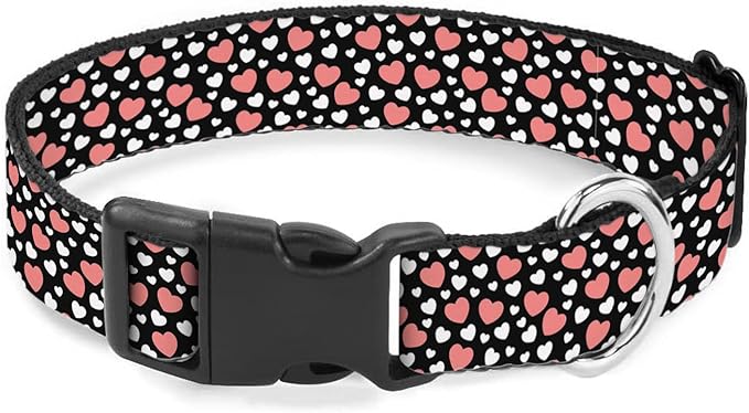 White Pink Love Heart Pet Collar Cat Dog Neck Strap Quick Release Buckle Adjustable Female Male Puppy Corgi