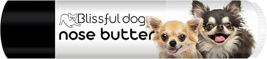 The Blissful Dog Long Coat Chihuahua Nose Butter for Dry, Cracked Skin, Lick-Safe Dog Nose Balm with Moisturizing Shea Butter, Almond, Olive, and Essential Oils, Pet Supplies, Uncented, 0.15 oz.