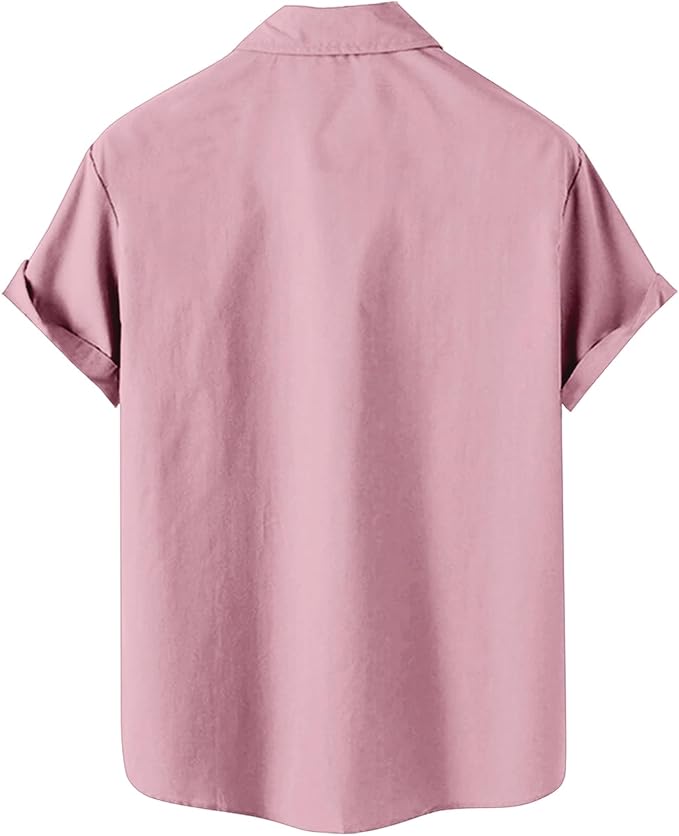 Men’s Hawaiian Shirt Western Cowboy Symmetrical Print Short Sleeve Button Down Casual Beach Holiday Summer Shirt