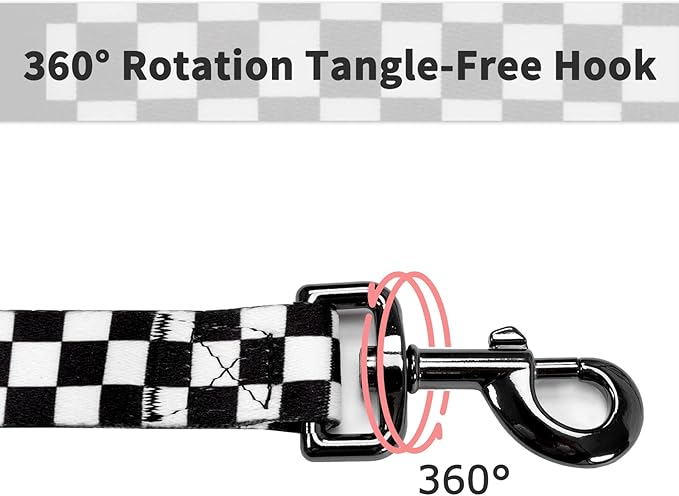 Ihoming Dog Collar and Leash Set for Daily Outdoor Walking Running Training, Chess Board Design for Small Boys Girls Dogs Cats Pets, S-Up to 20LBS