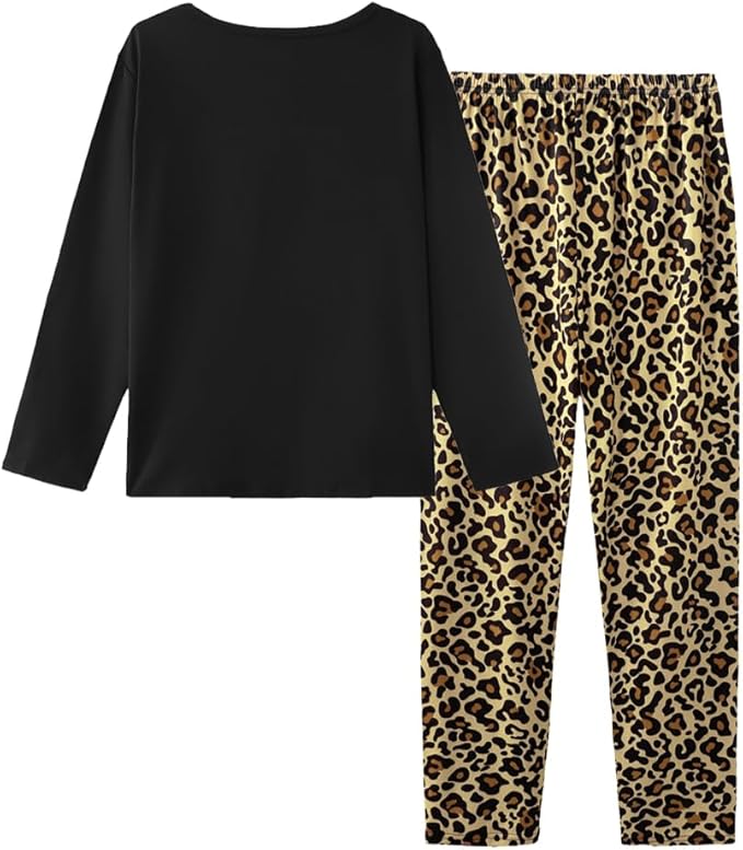 YIJIU Women's Sleepwear Long Sleeve Top and Pants Pajama Set Panda Print Nighty