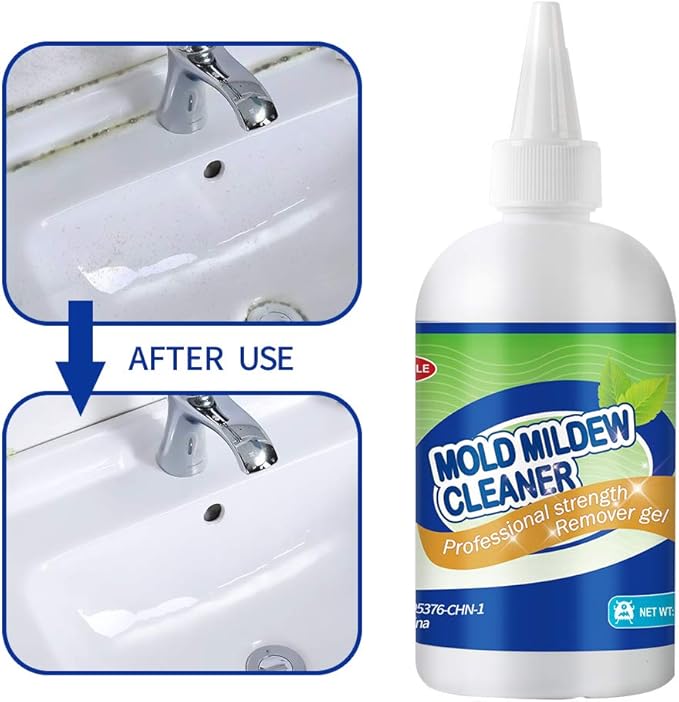 Mold Mildew Cleaner Gel Household Cleaner for Wall Tiles Grout Sealant Bathroom Cleaning Home Kitchen Sinks Cleaning - 8 Fl.Oz(Pack of 1)