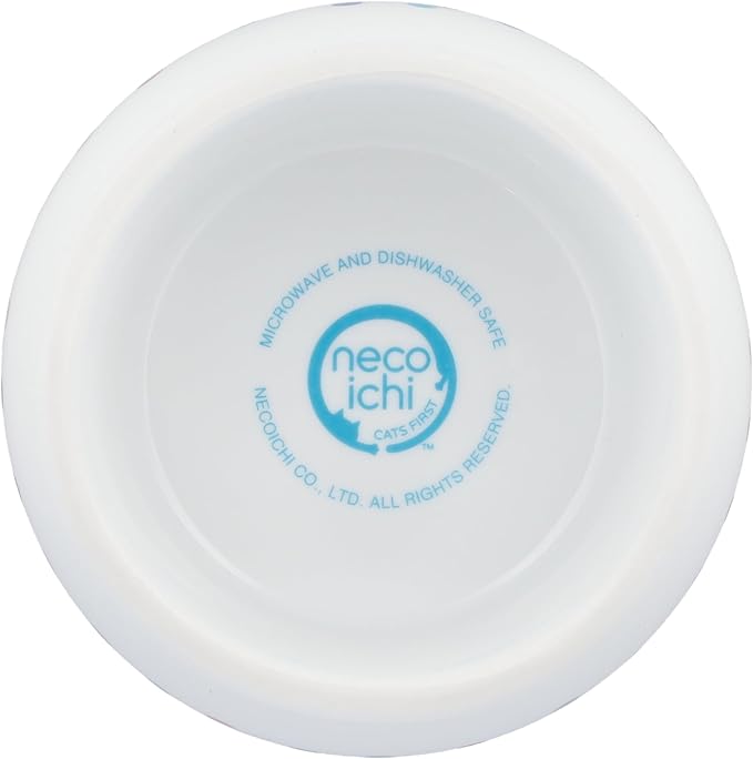 Necoichi Elevated Cat Water Bowl – Ceramic Raised Cat Bowl, Prevents Neck & Whisker Fatigue – Dishwasher & Microwave Safe – Pet Water Bowl for Cats (Colorful Dots, Extra Tall)