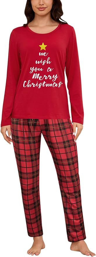 YIJIU Women's Sleepwear Long Sleeve Top and Pants Pajama Set Panda Print Nighty