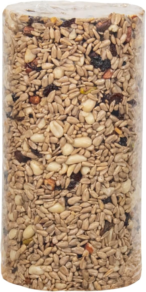JCs Wildlife No Mess, No Waste Fruit Blend Premium Bird Seed Small Cylinder with Hole, 2 lb (4 Cylinder)