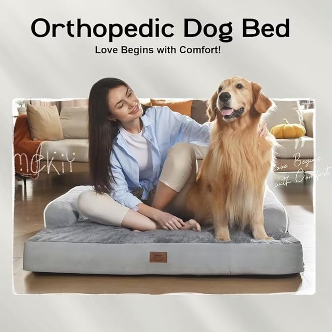Small Dog Bed Waterproof Orthopedic Dog Beds for Small Dogs Cats Comfy Cat Bed with Washable Removable Cover