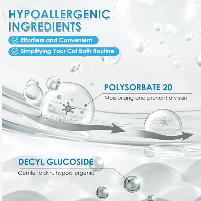 Mooncat Waterless Cat Grooming Bundle – No Rinse Foam Shampoo (5oz) + Cat Ear Cleaning Finger Wipes (40ct) | Licking Safe, pH Balanced, Dry Bath for Sensitive Cats, Removes Ear Wax & Dirt, Daily Pet H