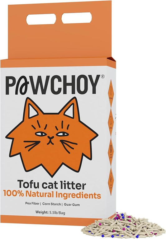 Tofu Cat Litter – Clumping, Flushable, Ultra Absorbent & Fast Drying | 100% Natural, Dust-Free, Low Tracking | Water-Soluble & Eco-Friendly (2.5 lbs x 1 Bag)