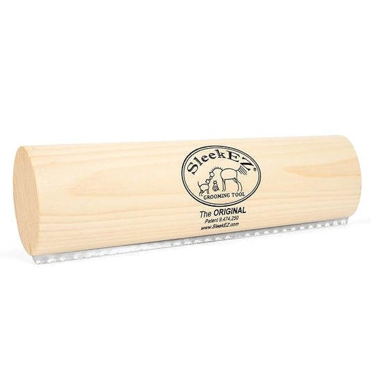 SleekEZ Deshedding Grooming Tool | Horse Brush for Horse Grooming Kit | Pet Hair Removal Tool | Curry Comb | Deshedding Brush | Shedding Comb | Works on All Hair Types | Made in USA | 1 pack | 10 inch