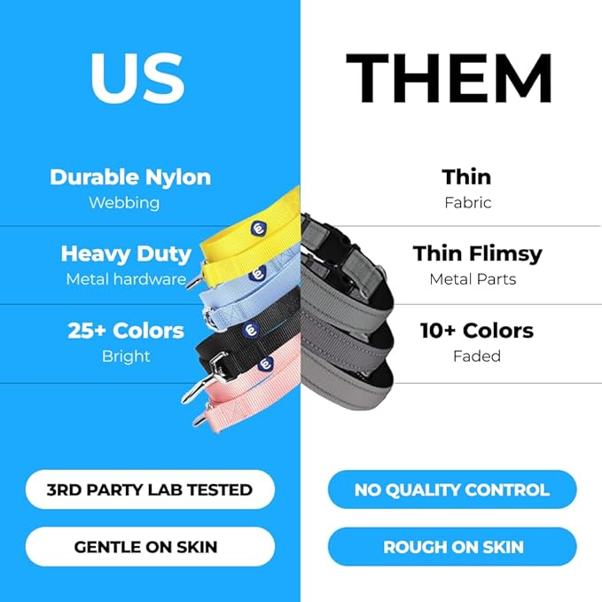 Blueberry Pet Essentials Baby Pink Dog Leash for Large - 4' * 1" Dogs | Heavy Duty Nylon Lead | Lightweight Puppy & Cat Leash for Walking & Training