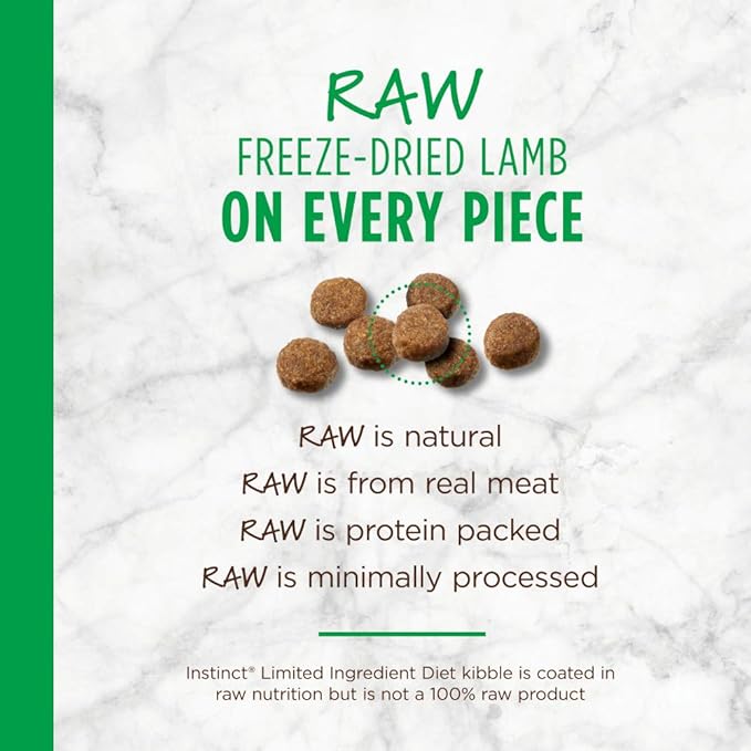 Instinct Limited Ingredient Diet, Natural Dry Dog Food, Grain Free Recipe - Real Lamb, 20 lb. Bag