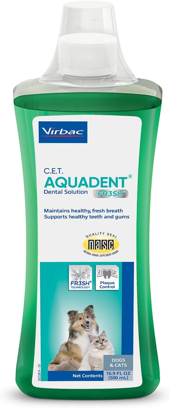 Virbac C.E.T. Aquadent Dental Solution for Dogs and Cats (500 ml)