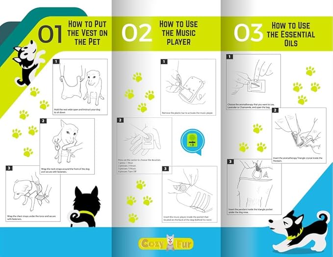 CozyVest® Dog Anxiety Vest 3-in-1 Music & Aromatherapy Shirt, Relaxing Sound & Essential Oils Jacket, Fireworks Thunder Separation & Thunderstorm Canine Stress Relief Coat (Gray, XXS [Up to 7 Lbs])