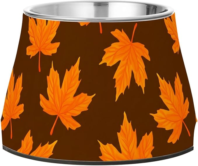 Dog Bowls Plant Brown Stainless Steel Dog & Cat Bowls for Pets Puppy Essentials Pet Supplies 2303043