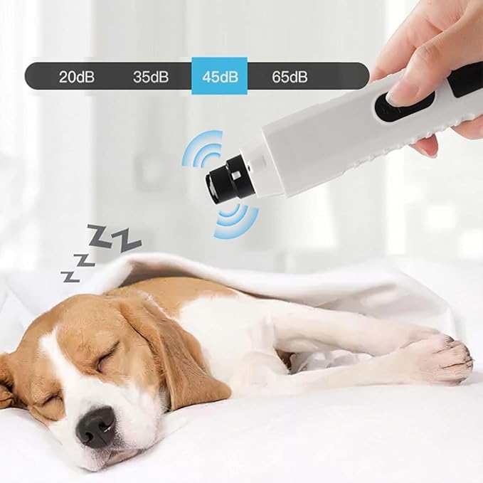 Silent Groom Pro Nail Grinder, 2026 New Silent Groom Pro Nail Grinder for Dogs, Grinder Cordless with 5 Speeds & LED Light, Silent Pro Groom for Dogs and Cats(Replacement Grinding Heads)