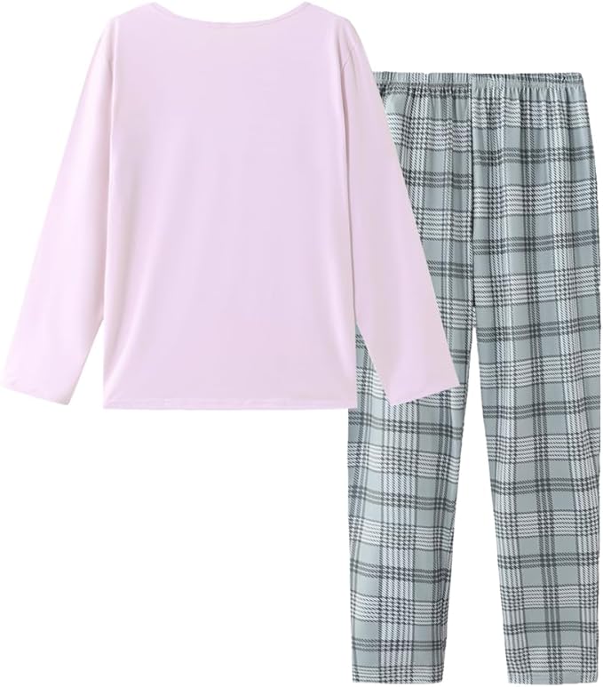 YIJIU Women's Sleepwear Long Sleeve Top and Pants Pajama Set Panda Print Nighty