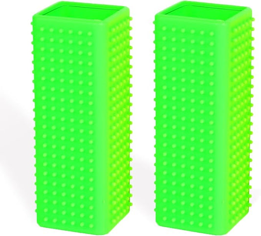 2pcs Pet Dog Cat Hair Remover, Pet Hair Removal Tool, Hollow Cleaner Brush for car，Interior, Furniture, Sofa (green and green)