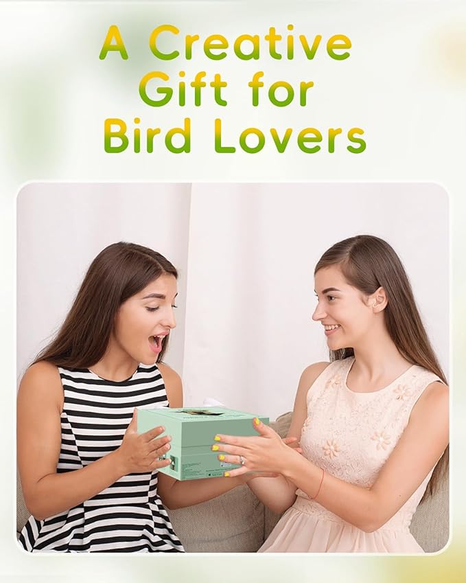 Hibird 4K HD Smart Bird Feeder with Camera, 2.4G/5G Dual WiFi Wireless Outdoor, Auto Higher Resolution Bird Video Capture, AI Identify 10000+ Species, 1080P Live Function for Everyone