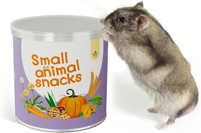 Niteangel Hamster Snack & Treats Toy - Small Animal Natural Treat Mix for Dwarf Syrian Robo Hamsters Gerbils Mice Lemmings Degus or Other Small-Sized Pets (Walnut-Shell Boat)