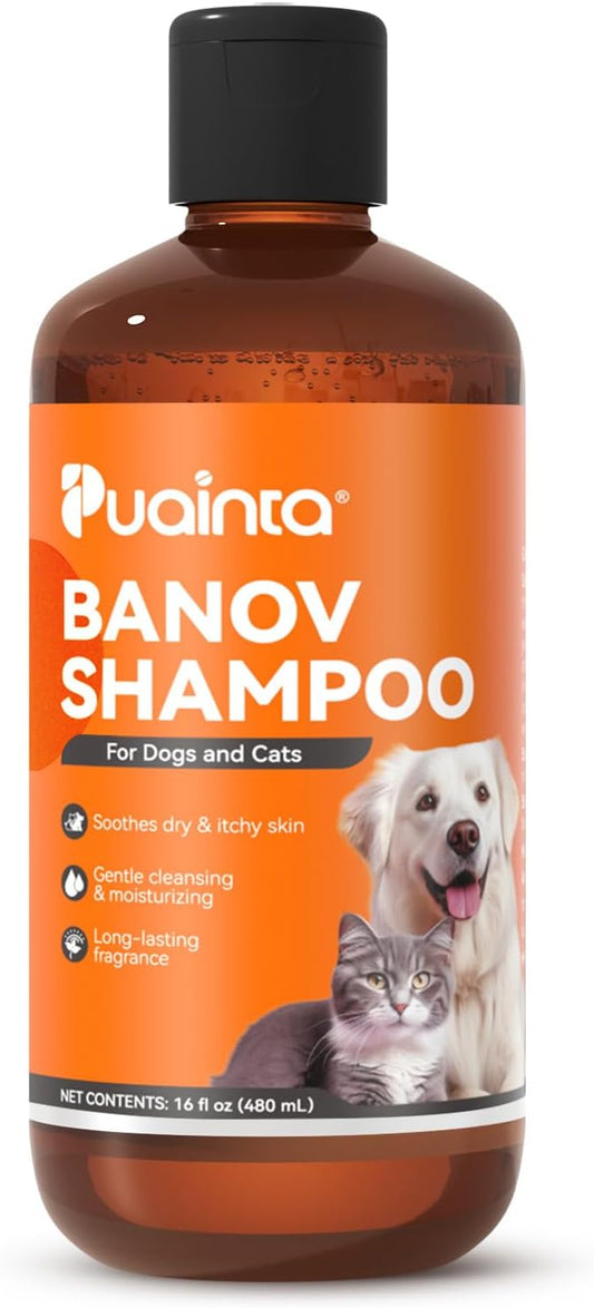 Dog & Cat Shampoo for Itchy Skin Relief, Hypoallergenic, Daily Use or Skin Conditions, 8oz