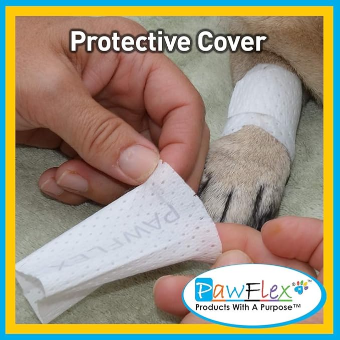 Protective Sleeve Tubular Cover - Bandages - for Dogs Cats and Other Pets First Aid Wound Care Comfortable Non-Adhesive Breathable & Water Resistant 18 Strips (yields 36-54 Covers)-(XX-Small)