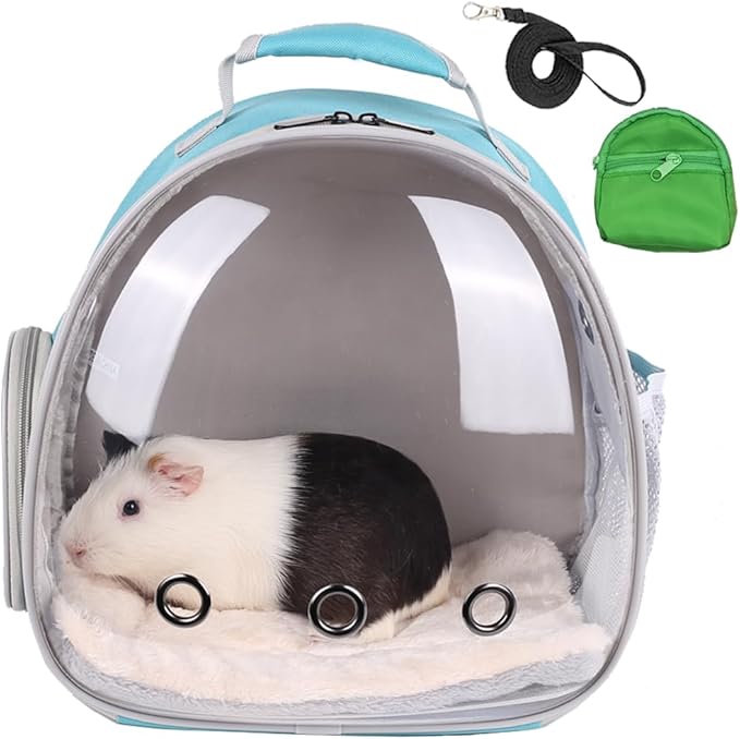 Portable Small Animal Backpack Travel Breathable Pet Carrier Bag Cages for Guinea Pig, Rabbit, Bearded Dragon, Squirrel, Tortoise, Bird, Lizard, Sugar Glider