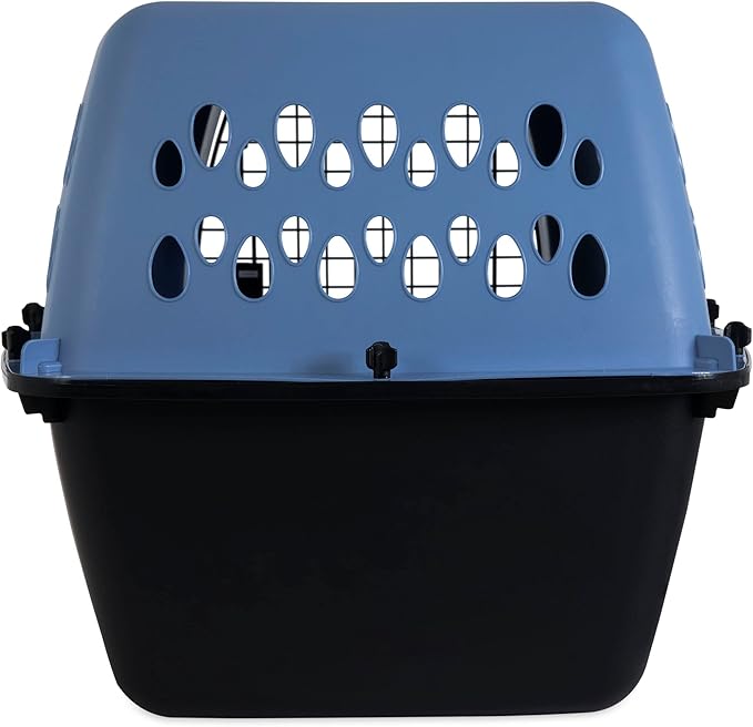 Petmate Pet Porter Fashion Dog Kennel 26", Parisian Blue & Black, for Pets 20-25lbs, Made in USA