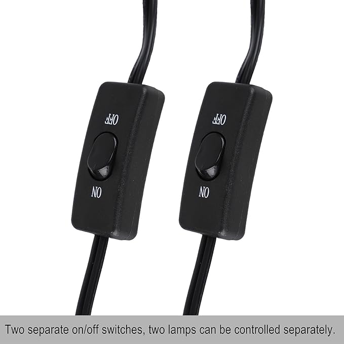 DXOPHIEX 15 inch Dual Reptile Light Fixture, Max 150W Dual Reptile Heat Lamp Fixture with 100W UVA UVB Sun Light & Ceramic Heat Emitter,Double Dome Lamp for Terrarium and Tortoise Habitat