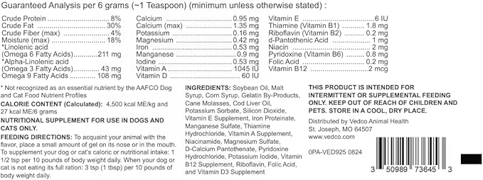 Enercal Malt Flavored High-Calorie Nutritional Supplement Oral Gel for Dogs and Cats - 4.25 oz