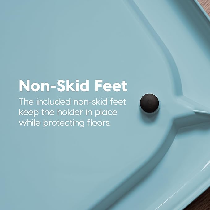 IRIS USA Pee Pad Holder - For Potty Training Regular Sized Dog & Puppy Pee Pads, Secured Latches, Non-Skid Feet, Leak Protection, Fits 22"x22" Pad or Larger, Square, Blue