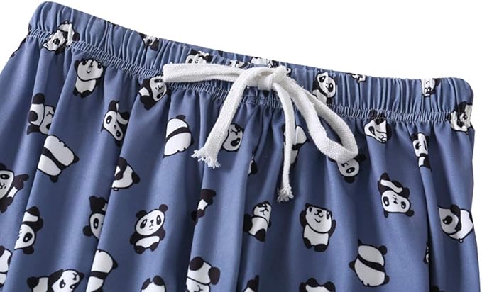 YIJIU Women's Sleepwear Long Sleeve Top and Pants Pajama Set Panda Print Nighty