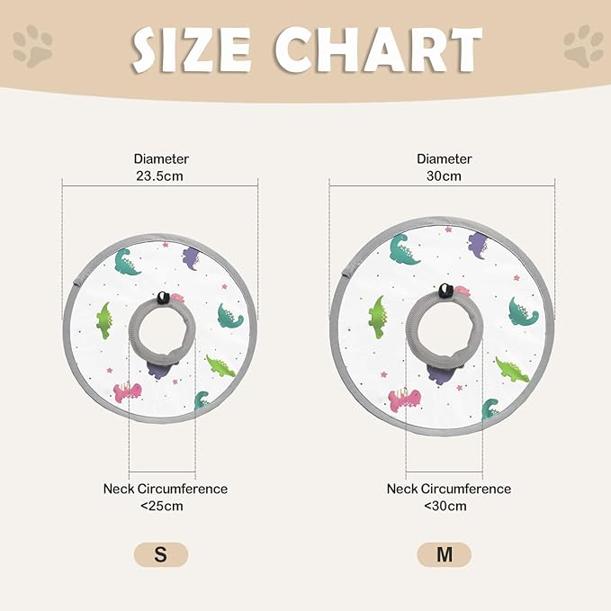 LOS ANDES Cat Recovery Collar, Adjustable Cat Protective Collar Alternative After Surgery, Protect Cat Neck Cones to Stop Licking Wound, Lightweight Elizabethan Collar for Kitten,Puppy