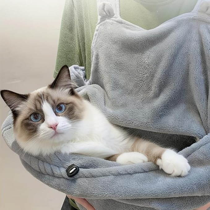 Cat Apron Carrier, Pet Sleeping Bag, Kitten Hands-Free Soft-Sided Carrier Pouch Sling for Small Sized Animals Cat Carrier Pouch Pet Sling Carrier for Small Sized Animals (B,1Pcs)