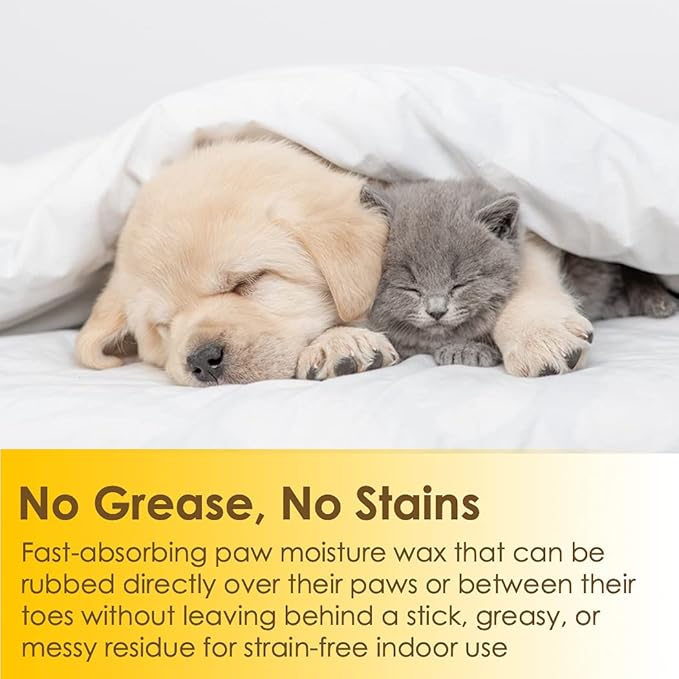 [8 OZ] Natureland Organic Paw Wax for Dogs and Cats, Natural Outdoor Protection to Heal, Repair, and Protect Dry, Chapped, or Rough Pads, Helps Protects Paws on Snow, Sand, or Dirt (8 OZ)