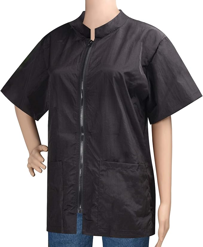 Noverlife Pet Groomer Jacket with Full Zipper, M Size, Dog Cat Grooming Cloth Apron, Cosmetology Uniforms for Men and Women