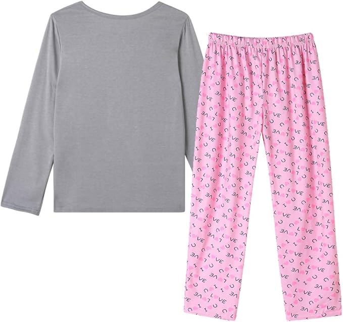 YIJIU Women's Sleepwear Long Sleeve Top and Pants Pajama Set Panda Print Nighty