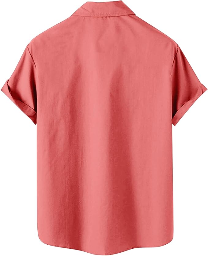 Men’s Hawaiian Shirt Western Cowboy Symmetrical Print Short Sleeve Button Down Casual Beach Holiday Summer Shirt