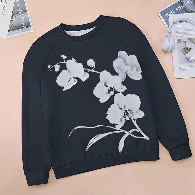 Womens Long Sleeve Tops Y2k Japanese Art Print Sweatshirts Fall Pullover for Women Crewneck Vintage Shirts Boho Tops